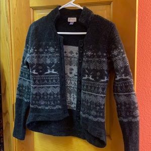 Vintage Ibex button up lambs wool sweater
